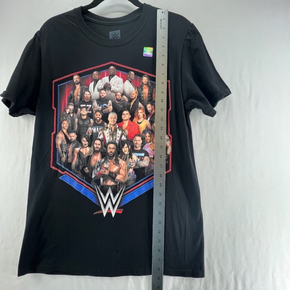 WWE I Was There France 2024 Tour Graphic T-Shirt Mens M Crewneck Pullover Black - Picture 9 of 10